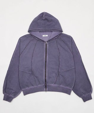 WEGO 【ユニセックス着用ITEM/MLサイズ展開】スウィッチングZIPパーカー ネイビー