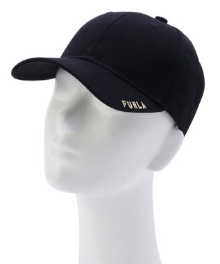 MOONBAT FURLA(フルラ) ロゴ刺繍キャップ UV対策/手洗い可能/抗菌防臭加工 ブラック