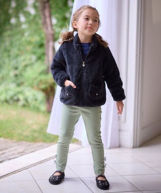 ANY KIDS ネコポケットボアブルゾン ブラック