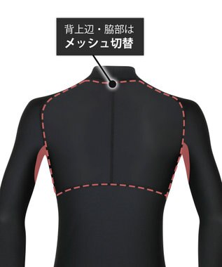 CW-X 【MEN】　機能性トップス　SECOND　BODY　2.0　吸汗速乾　UVカット率90%以上　抗菌防臭　ハイネック・長袖　/ワコール　CHO039 ブラック