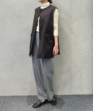 #Newans 大人気ジレが新素材で再登場！チュニックジレ ブラウン