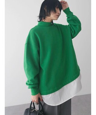 Green Parks 裏起毛ドッキングチュニック Green