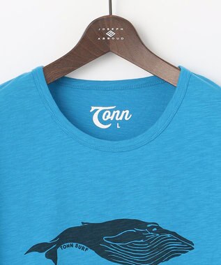 JOSEPH ABBOUD MOUNTAIN 【SPACE／UNISEX】オーガニックコットン ロゴＴシャツ ターコイズブルー系