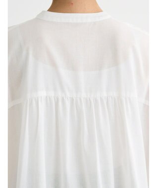 Green Parks 綿麻混ポンチョ風シャツ Off White