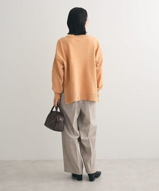 Green Parks ベロアモールリラックスサイズニットプルオーバー Orange