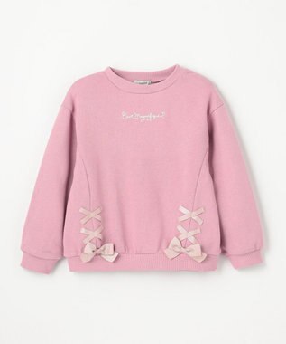 ANY KIDS 裾レースアップトレーナー ピンク