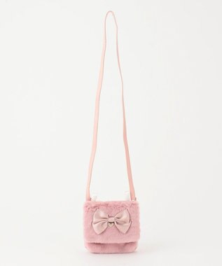 ANY KIDS リボン付き ポケット ポシェット ピンク