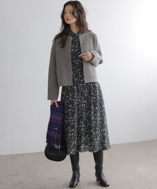 組曲 L プティフラワープリント ワンピース ブラック系5