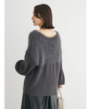 Green Parks ・Ｐｅｔｉｔ　Ｆｌｅｕｒ　シャギーキリカエニット Charcoal Gray