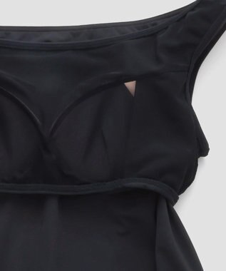 San-ai Resort（三愛水着楽園） 【大日方久美子×Reir】【UPF50+】【水陸両用】　レイヤードトップスセット　　M・L　【Reir（レイール）】 ブラック