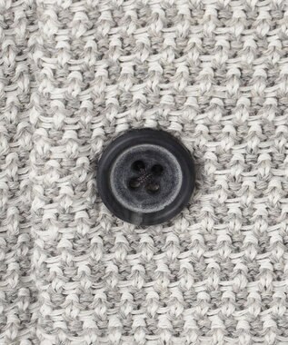 JOSEPH ABBOUD 【キングサイズ・軽くて洗える】ストローヤーンニット カーディガン ライトグレー系