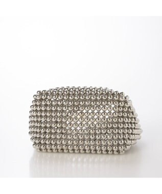 UNBILLION カシュカシュ cachecache / シルバービーズ手提げバッグ ホワイト