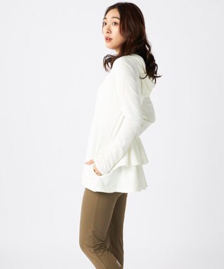 OP／FILA 【Ocean Pacific】バックフリルラッシュガード パーカー オフホワイト