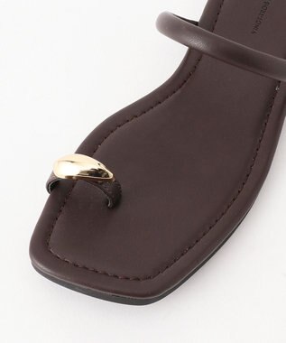 23区 【CLASSY.6月号掲載】ビジュー フラット サンダル ダークブラウン系