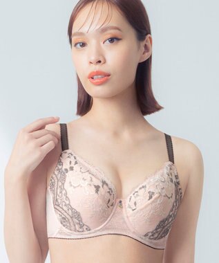 Wing ブラジャー Wing Lesiage バストを小さく見せる 脇すっきり フルカップブラ 【6000シリーズ】 小さく見せるブラ PB6001 ウイング／ワコール シェルピンク