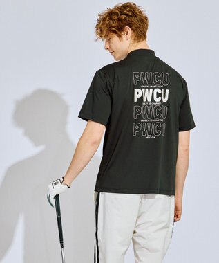 PW CIRCULUS 【UV遮蔽率99.5%  UVカット/速乾/ストレッチ】【GOLF OUT掲載】【MEN】ポケットモックT  ゴルフ ブラック系