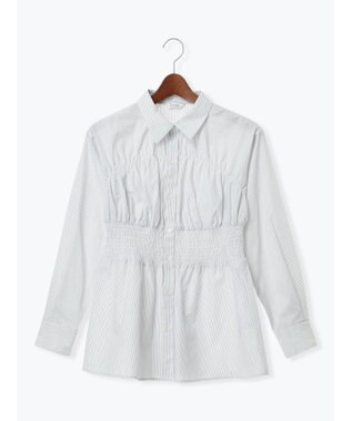 Te chichi ペプラムシャーリングシャツブラウス オフホワイト