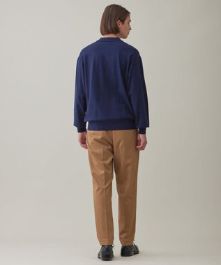 UNFILO MENS ライトウォーム ニットポロ ネイビー