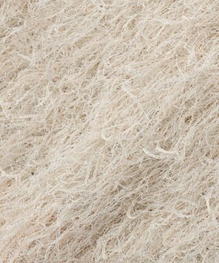 Green Parks ラメ入り毛足ニットベスト Ecru