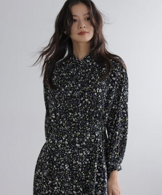 組曲 L プティフラワープリント ワンピース ブラック系5