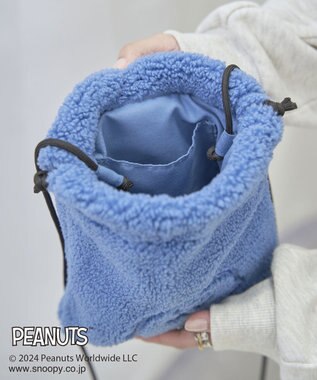 CRAFT STANDARD BOUTIQUE 【PEANUTS】ボア巾着ショルダーバッグ Blue