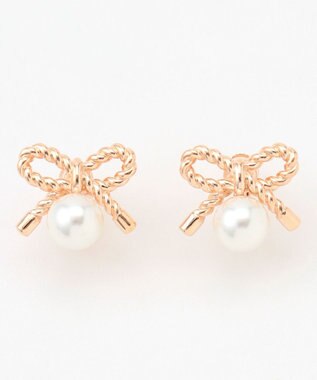 TOCCA PROMISE PEARL RIBBON EARRINGS イヤリング ピンクゴールド系