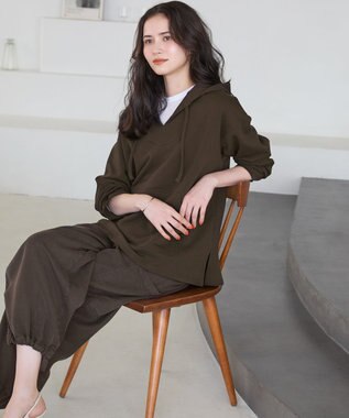 23区 【見上愛さん着用】シアーフライス レイヤード ロンTEE ホワイト系