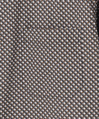 JOSEPH ABBOUD 【オーガニックコットン使用・JAPANファブリック】ジオメトリックプリントシャツ ダークブラウン系5