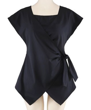 San-ai Resort（三愛水着楽園） 【大日方久美子×Reir】【UPF50+】【水陸両用】　レイヤードトップスセット　　M・L　【Reir（レイール）】 ブラック