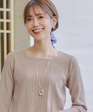 Tiaclasse 【安田美沙子さん着用・2way】オーバルパールロングネックレス ゴールド