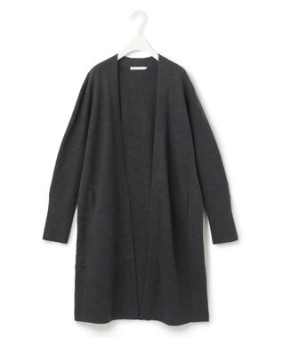 ICB L ミルドウール ロングカーディガン チャコール系
