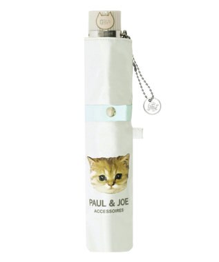 MOONBAT 【一級遮光/軽量】PAUL & JOE 晴雨兼用 折りたたみ日傘 ワンポイント ヌネット ホワイト