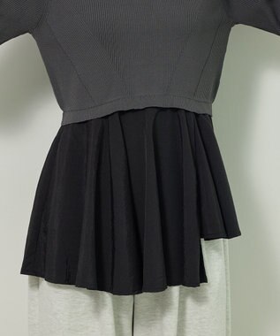 Green Parks ・ＥＬＥＮＣＡＲＥ　ＤＵＥ　ハイブリットハイネックニット Charcoal Gray