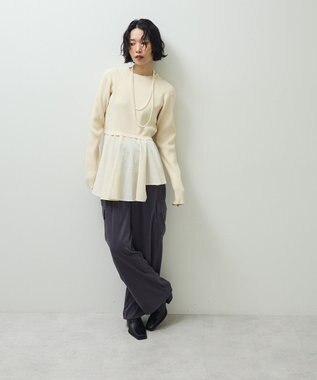 Green Parks ・ＥＬＥＮＣＡＲＥ　ＤＵＥ　ハイブリットハイネックニット Ivory