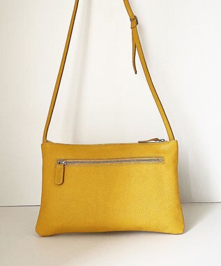 Hekhèr Le Style de Vie 新色追加【日本製】シュリンクレザー スクエアショルダーバッグ イエロー