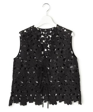  【GOLD LABEL/見上愛さん着用】エンブロイダリーレース ジレ