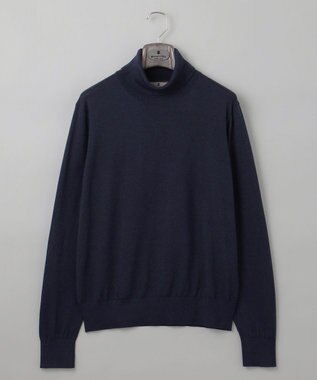 GOTAIRIKU 新色追加【洗える/チクチクしにくい/ピリングしにくい】イタリア糸 ハイゲージ タートルネックニット_WOOL100％ ネイビー系