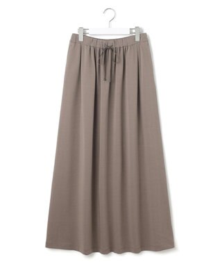 23区 【WEB&一部店舗限定/接触冷感/洗える】ツイストコットンプレーティング スカート ブラウン系