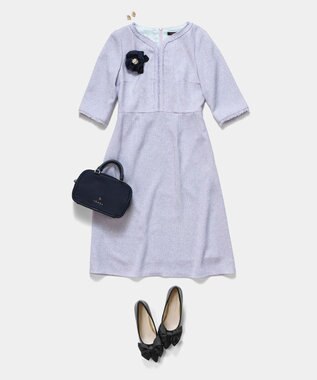 TOCCA 【宮本茉由さん着用】FROST MIST TWEED ドレス ライラック系5