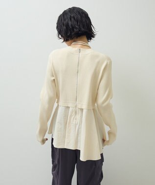 Green Parks ・ＥＬＥＮＣＡＲＥ　ＤＵＥ　ハイブリットハイネックニット Ivory