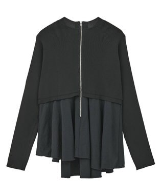 Green Parks ・ＥＬＥＮＣＡＲＥ　ＤＵＥ　ハイブリットハイネックニット Charcoal Gray