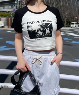 WEGO ラグランちびT ホワイトその他