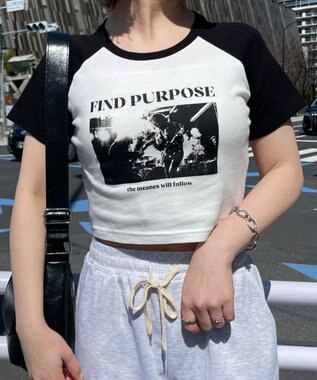 WEGO ラグランちびT ホワイトその他