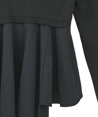 Green Parks ・ＥＬＥＮＣＡＲＥ　ＤＵＥ　ハイブリットハイネックニット Charcoal Gray