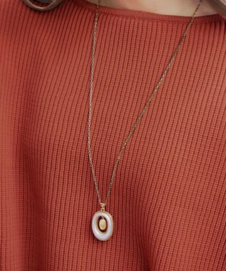 Tiaclasse 【安田美沙子さん着用・2way】オーバルパールロングネックレス ゴールド