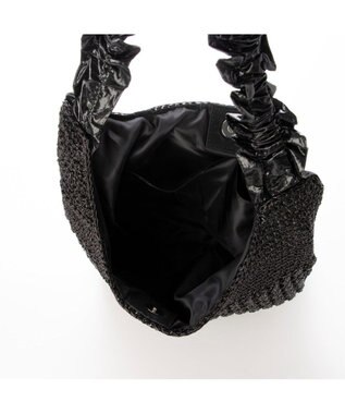 UNBILLION カシュカシュ cachecache / メタリックコードフリルハンドルトート ブラック