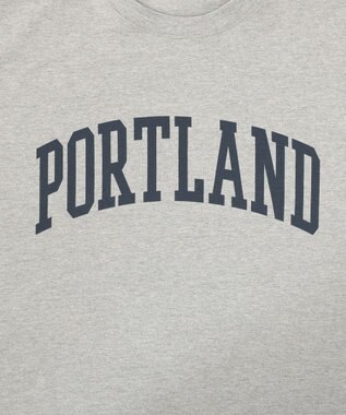 AMERICAN HOLIC PORTLAND裾ラウンドTシャツ Light Gray Mixture