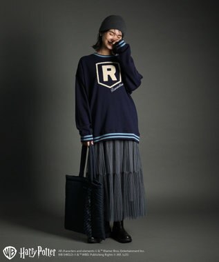 Green Parks ハリー・ポッター／サガラ刺繍ロゴプルオーバー Navy