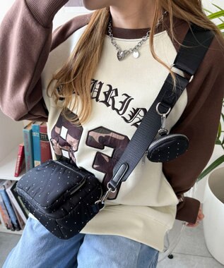 WEGO サークルポーチ付きスクエアショルダー 柄1