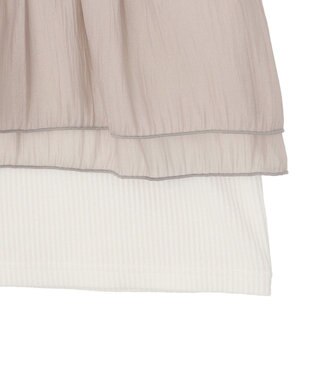 Green Parks オーガンジービスチェドッキング半袖プルオーハ Gray